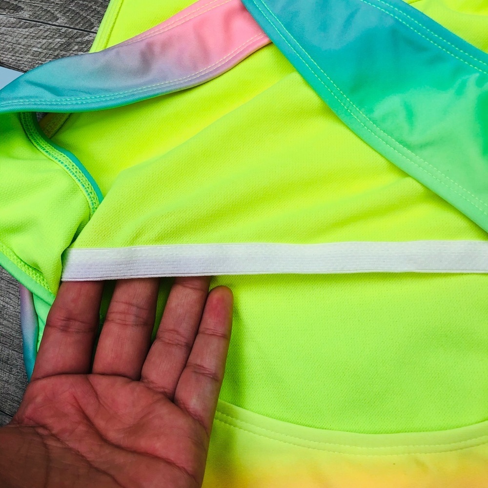 NWT CAT AND JACK PINEAPPLE NEON COLOR SWIMSUIT - Picture 3 of 5